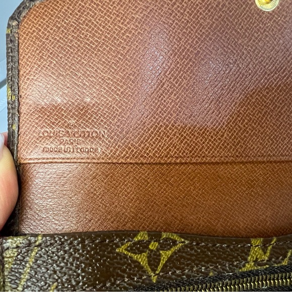 VINTAGE LOUIS VUITTON LV BROWN MONOGRAM ENVELOPE WALLET - Picture 6 of 9